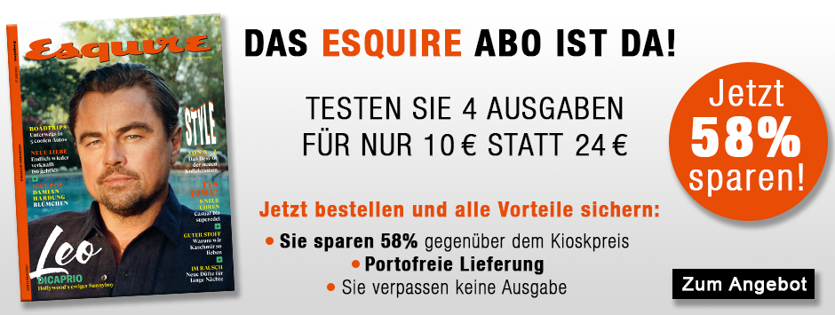 Esquire  Jahresabo - 4 Ausgaben für 10 Euro