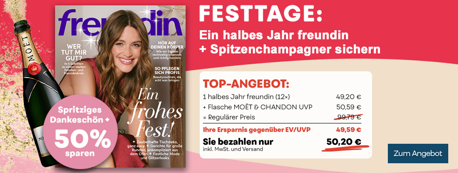 freundin - Halbjahresabo+ Moët & Chandon Imperial Champagner