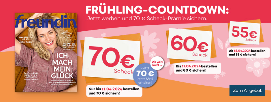 freundin LWL Frühling Countdown 60 Euro Schekck