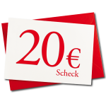 20 € Verrechnungsscheck 